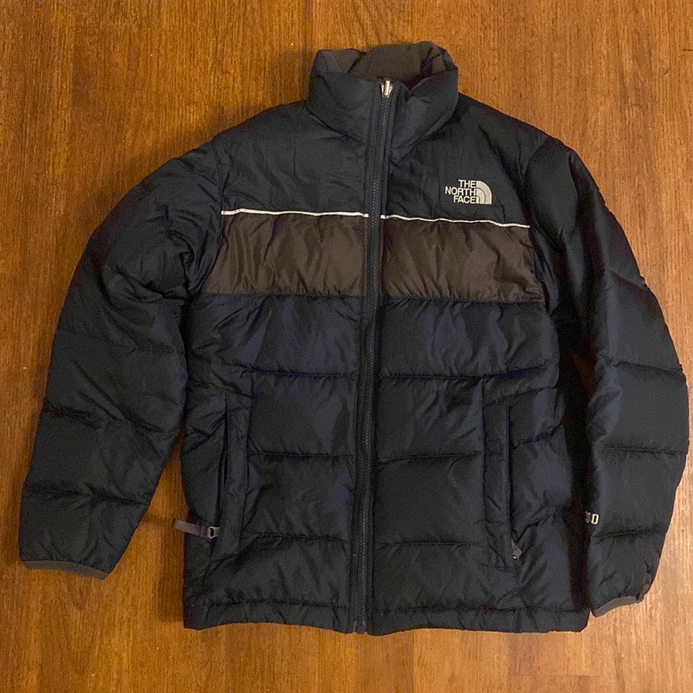 Boys Navy North Face Puffer Coat